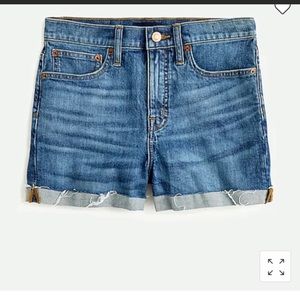 J. Crew High-rise denim short in faded indigo